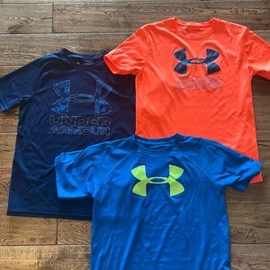 Lot of 3 boys under armour tees Xl